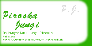 piroska jungi business card